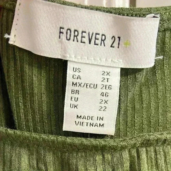 Forever 21 tunic top crewneck long line ribbed texture lightweight.‎ 3X. NWT - Picture 5 of 6